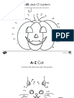1-20 Jack-O'-Lantern: Connect The Dots and Color The Picture