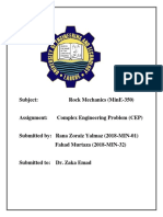 Subject: Rock Mechanics (Mine-350)