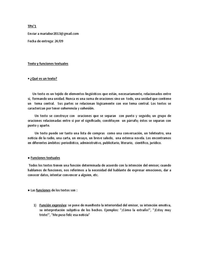 Funciones Textuales en la Comunicación | PDF | Comunicación humana ...