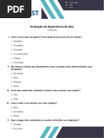 Avaliação de Experiência 90 Dias | PDF