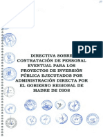 Directiva Sobre Contratación de Personal Eventual