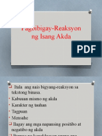 Pagbibigay-Reaksyon NG Isang Akda