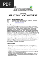 MM-Syllabus of Strategic Management-2021