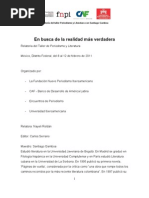 Relatoría Taller de periodismo y literatura con Santiago Gamboa