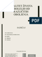 Kvalitet Života Obolelih Od Različitih Oboljenja