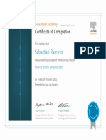 Sebastian Ramirez: Certificate of Completion