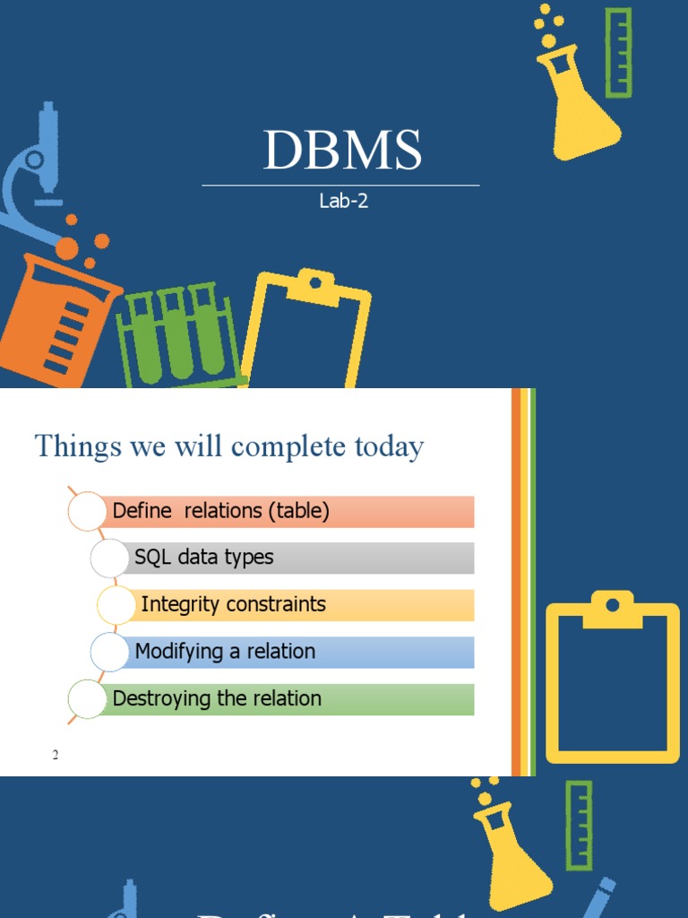 DBMS Lab-2: Create tables, add constraints and modify table structure ...