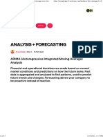 ANALYSIS + FORECASTING