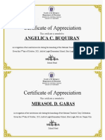 Certificate of Appreciation: Angelica C. Buquiran