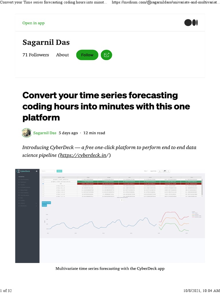 Optimize Time Series Forecasting Code | PDF
