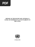 Report of The UN Secretary General's Panel of Experts On Accountability in Sri Lanka