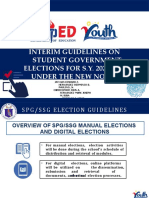 Interim Guidelines On Student Government ELECTIONS FOR S.Y. 2021 - 2022 Under The New Normal