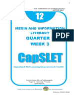 Quarter 1 Week 3: Media and Information Literacy