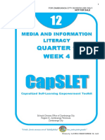 Quarter 1 Week 4: Media and Information Literacy