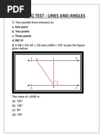 Class 9 Lines and Angles Question Bank | PDF | Angle | Euclidean Plane ...