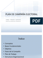 Plan de Campaña Electoral, Autor. Jorge Pizon