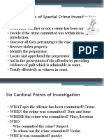 Responsibilities of Special Crime Investigator