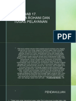 BAB 17. Karunia Rohani Dan Tugas Pelayanan