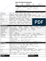 Head to Toe Physical Assessment Form