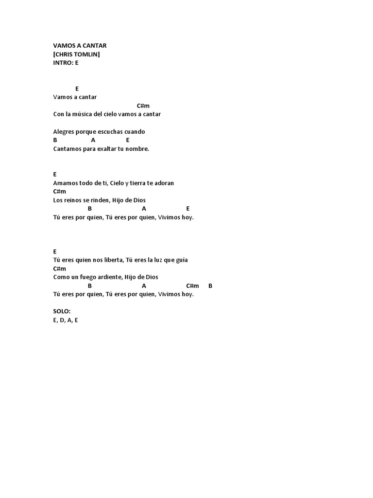 Vamos A Cantar Acordes Pdf