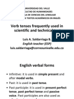Verb Tenses Used in Academic Texts - PP