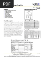 0.3-3.0 GHZ High Dynamic Range Amplifier: Features Functional Block Diagram Cmm6004-Sc