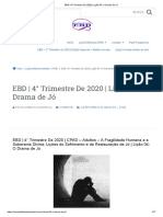 EBD - 4° Trimestre de 2020 - Lição 04 - O Drama de Jó