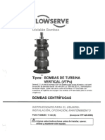 Manual Bombas Turbina Vertical P 824 Piscina Vertimiento Flowserve SP