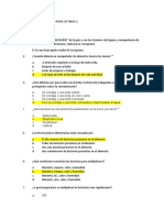 Crucigrama manipulación alimentos