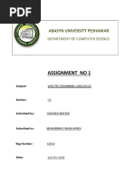 Assignment No 1: Abasyn University Peshawar