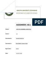 Assignment No 1: Abasyn University Peshawar