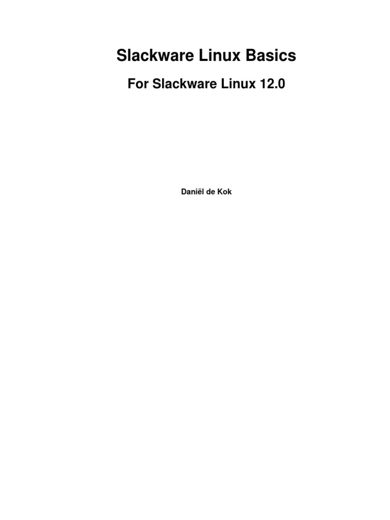 Slackware Basics | PDF | Gnu | Linux