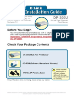 D-Link DP-300U Fast Ethernet Print Server Quick Installation Guide