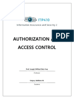 Authorization and Access Control