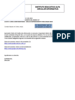 Circular Octubre 21 para Padres y Estudiantes Del Grado Once 2021