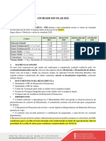 Circular de Rematrícula ESB 2022 Nº 2 - Anuidade Escolar 2022