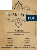 Plantilla de Invitación de XV Años Vintage