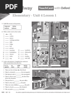 Elementary - Unit 4 Lesson 1: 1 Label The Rooms in The Picture. 1 Label The Rooms in The Picture