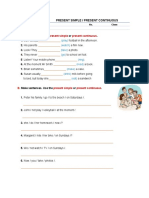 Worksheet: Present Simple / Present Continuous