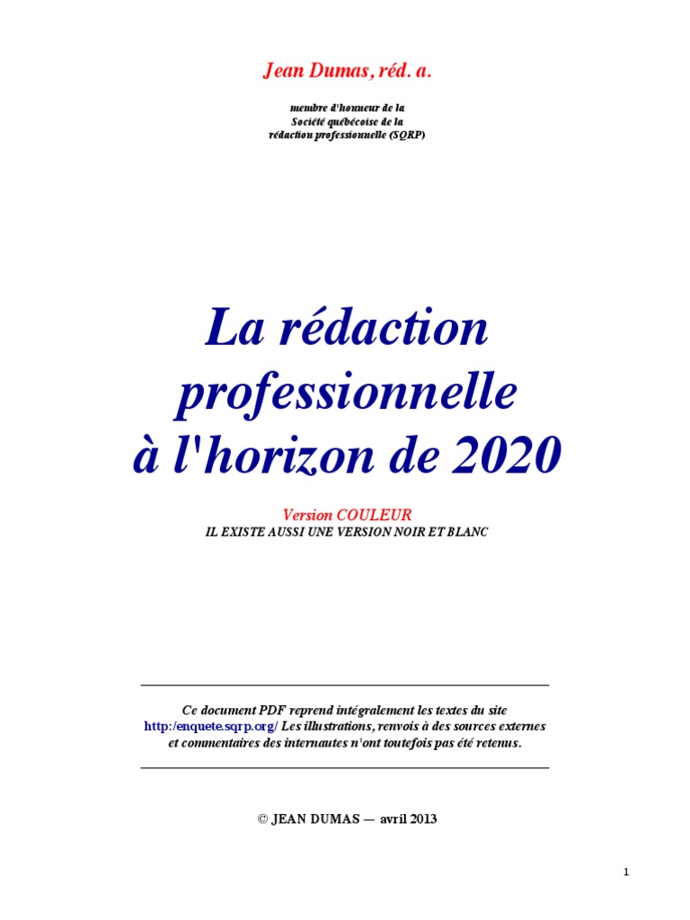 La Redaction Professionnelle Pdf Internet Internet Et Web