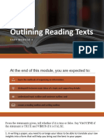Outlining Reading Texts
