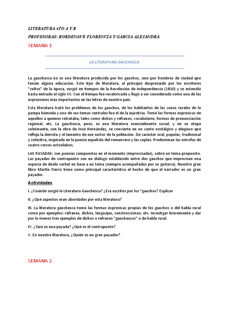 CUADERNILLO 4to Año | PDF