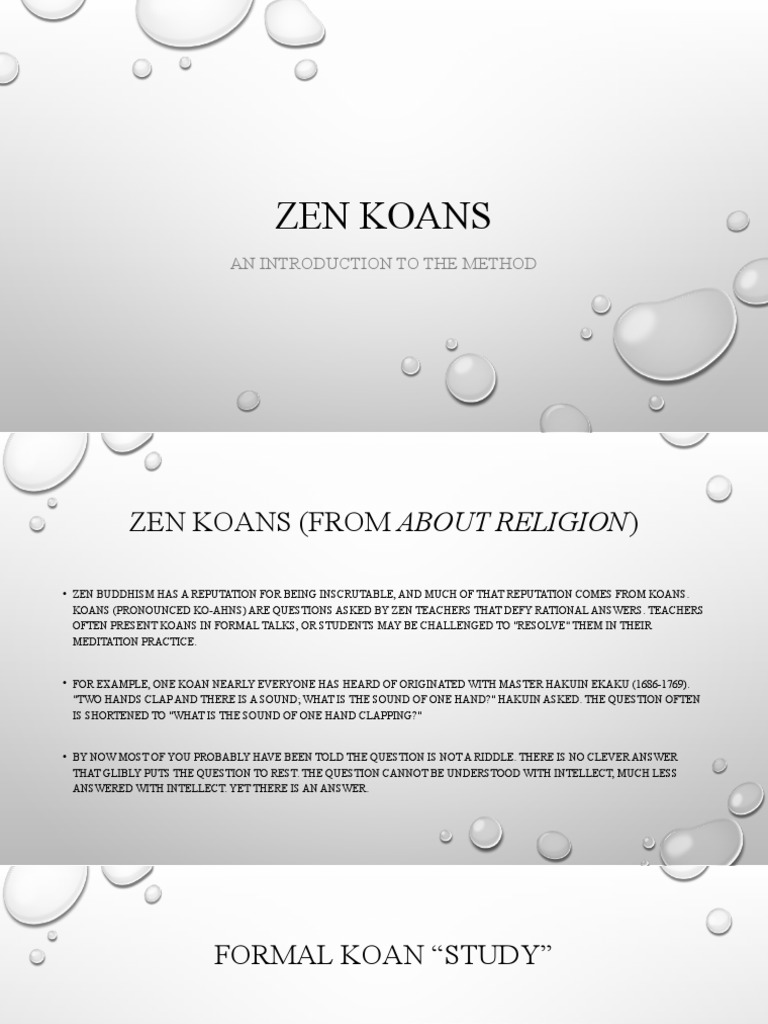 Zen Koans An Introduction To The Method PDF Kōan Zen
