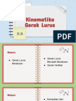 Kinematika Gerak Lurus XB