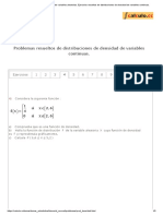 Ejercicios Resueltos de Variables Aleatorias. Ejercicios Resueltos de Distribuciones de Densidad de Variables Continuas - 4