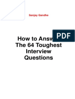 How To Answer The 64 Toughest Interview Questions: Sanjay Gandhe