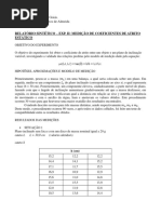 Relatório Sintético - Exp. Ii: Medição de Coeficientes de Atrito Estático