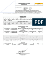 Certificado de calidad para alambre de soldar ER70S-6