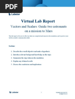 Virtual Lab Report: Vectors and Scalars: Guide Two Astronauts On A Mission To Mars