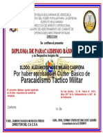 Diploma de Paracaidismo Basico Militar 2019